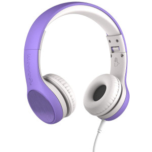 New! LilGadgets Connect+ Style Premium Volume Limited Wired Headphones with SharePort for Children/Kids (Purple)
