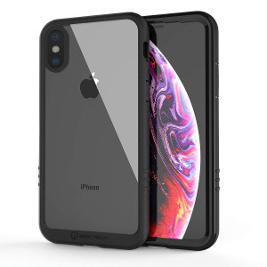 NewTrent iPhone Xs 5.8 Inch (2018) and iPhone X 5.8 Inch (2017) Case NewTrent Azure Full-Body Transparent Protection Case with Built-in Screen Protector
