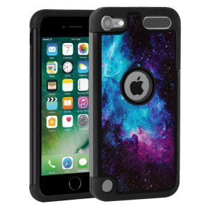 iPod Touch 6 Case,iPod Touch 5 Case,Rossy Nebula Galaxy Space Universe Design Shock-Absorption Hybrid Dual Layer Armor Defender Protective Case Cove for Apple iPod touch 5 6th Generation