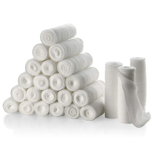 Gauze Bandage Rolls - Pack or 24, 4 x 4 Yards Per Roll of Medical Grade  Gauze Bandage and Stretch Bandage Wrapping for Dressing All Types of Wounds and First Aid Kit by MEDca