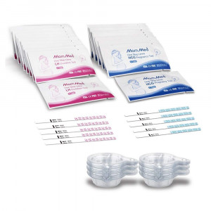 Mommed Ovulation Test Strips and Pregnancy Test Kit, 50 LH Ovulation Predictors and 20 Hcg Home Pregnancy Tests with Free 70 Collection Cups, Accurately Track Ovulation and Detect Early Pregnancy