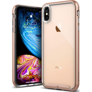 Caseology [Skyfall Series] iPhone Xs Max Case - [Clear Back/Premium Finish] - Gold