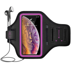LOVPHONE iPhone Xs Max Armband, Sport Running Exercise Gym Case for iPhone Xs Max,Fingerprint Sensor Access Supported with Key Holder and Card Slot,Water Resistant and Sweat-Proof