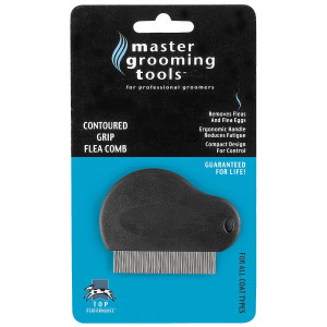 Master Grooming Tools Contoured Grip Flea Combs  Ergonomic Combs for Removing Fleas