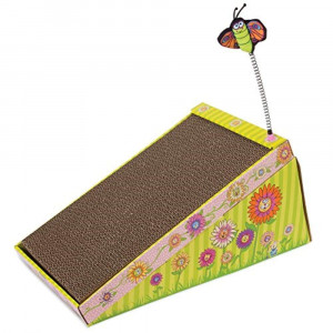 FATCAT Big Mama's Scratch 'n Play Ramp Reversible Cardboard Toy and Catnip Included