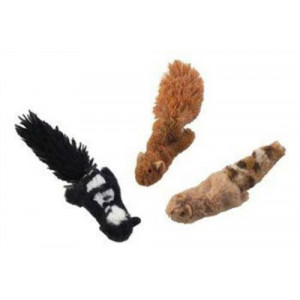 Skinneeez Cat Toys, 3" Forested, Creature May Vary