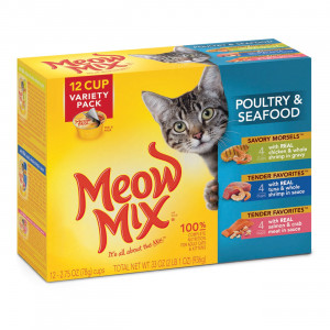 Meow Mix Tender Favorites Wet Cat Food Poultry And Seafood Variety Pack