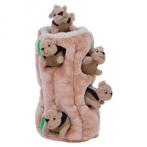 Outward Hound Hide-A-Squirrel Puzzle Plush Squeaking Toys Dogs