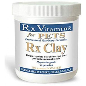 Rx Vitamins for Pets Rx Clay for Dogs and Cats - Helps Bowel Function and Normal Stools - Digestive Health - Powder 100g