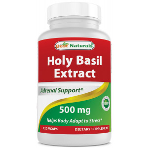 Best Naturals Holy Basil Stress Management 500 mg 120 Veggie Capsules