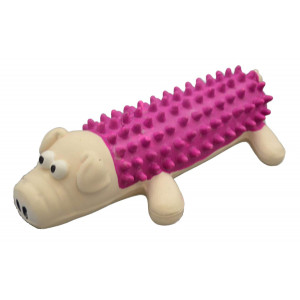 Amazing Pet Products Shaggy Latex Pig Squeek Toy, 6-Inch