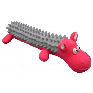 Amazing Pet Products Shaggy Latex Hippo Squeek Toy, 9-Inch