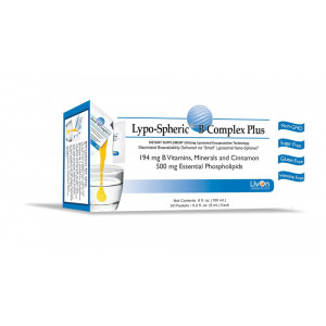 Lypo-Spheric B Complex Plus - 30 Packets | 194 milligrams B Vitamins, Minerals and Cinnamon Per Packet | Liposome Encapsulated for Maximum Bioavailability | Non-GMO Essential Phospholipids
