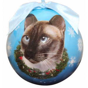 Siamese Cat Christmas Ornament Shatter Proof Ball Easy To Personalize A Perfect Gift For Siamese Cat Lovers