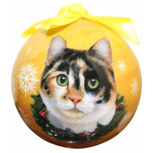Calico Cat Christmas Ornament Shatter Proof Ball Easy To Personalize A Perfect Gift For Calico Cat Lovers