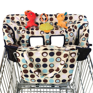 Crocnfrog 2-in-1 Shopping Cart Cover | High Chair Cover for Baby | Medium