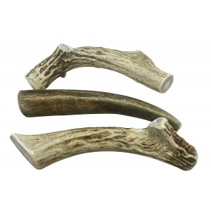 WhiteTail Naturals 3 Pack- Deer Antler Dog Chews Medium 5 to 6 Inches Long.