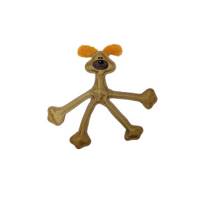 Multipet 43322-1 Skele-Ropes Animals Toy, Dog, 15", Tan