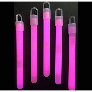 Glow Sticks Bulk Wholesale, 50 4 Pink Glow Stick Light Sticks. Bright Color, Kids Love Them! Glow 8-12 Hrs, 2-Year Shelf Life, Sturdy Packaging, GlowWithUs Brand