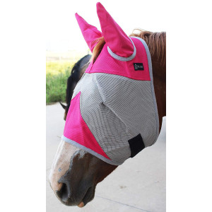 CHALLENGER Equine Horse Fly Mask Ears Summer Spring Airflow Mesh UV Mosquitoes Bugs 73281
