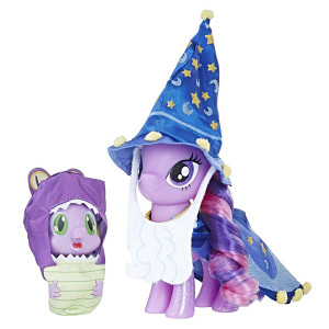 My Little Pony Twilight Sparkle and Spike the Dragon Collector's Series Figures  Star Swirl the Bearded Outfit and Spell Book Package for Display