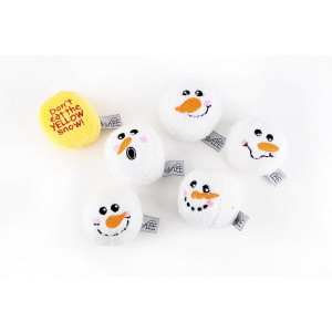 Midlee Snowball Fight Plush Dog Toy