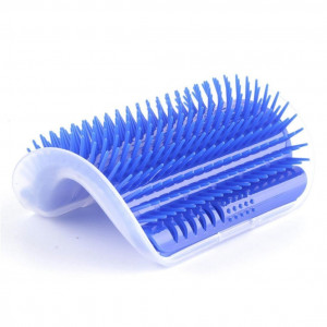 Cat Self Groomer, Pet Self-Groomer with Catnip, Pet Brush Comb Play Toy, Pet Plastic Scratch Bristles Arch Massager Nailed to Wall, Comfortable Pet Hair Remover