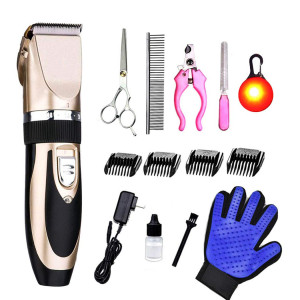 PSALMS Professional Dog Grooming Clippers Kit - Cordless Rechargeable ClippersLow Noise and Suitable Horse Cat Dog Hair Clippers Shaver Tools