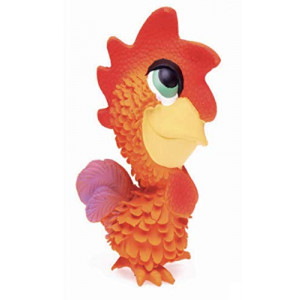 Rooster Sensory Dog Toy. 100% Natural Rubber (Latex). Lead-Free and Chemical-Free. Complies to Same Safety Standards as Children's Toys. Soft and Squeaky. Best Dog Toy for Medium and Puppy Dog.