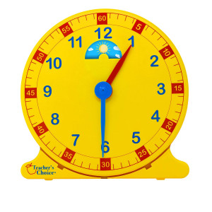 Learn How to Tell Time Teaching Clock  Large 12" Classroom Demonstration Night and Day Learning Clock