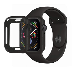 MENEEA for Apple Watch Series 4 Case Protector, Ultra-Thin Anti-Scratch Flexible Case Soft Protective Bumper Cover for New Apple Watch Series 4 44mm, Replacement for iWatch 4 case Black