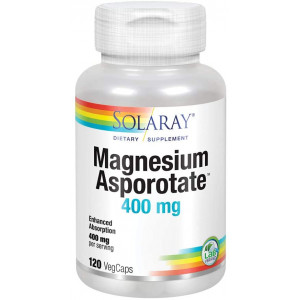 Solaray Magnesium Asporotate 400 mg | Aspartate, Orotate and Citrate Complex | Healthy Heart, Muscle, Nerve and Circulatory Function Support | 120 VegCaps