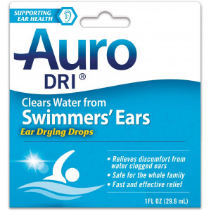Auro Dri Swimmer's Ears Drying Drops | Relives Discomfort from water clogged ears | 1 oz | Pack of 6