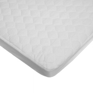 American Baby Company Waterproof Fitted Quilted Cotton Cradle Mattress Pad Cover, White, for Boys and Girls
