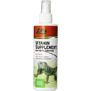 Zilla Reptile Health Supplies Vitamin Supplement Food Spray, 8-Ounce