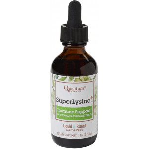 Quantum Health Super Lysine + Immune Support, Liquid Extract Drops - Vitamin Supplement to Boost Immunity, Enhanced Bioavailability - 2 Oz