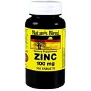 Nature's Blend Zinc Gluconate 100 mg, 100 Tablets