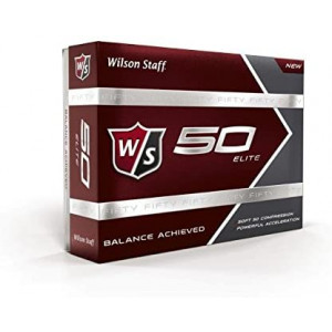 Wilson Staff Fifty Elite Golf Balls, Pack of 12