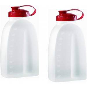Rubbermaid 725410731145 Servin Saver White Bottle 2 Qt. (Pack of 2), 2 pack, Clear