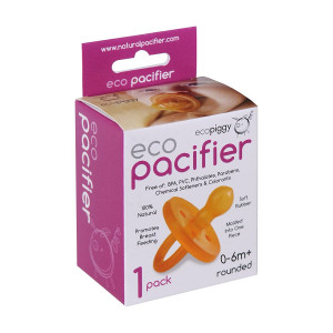 Ecopacifier Natural Rubber Pacifier Round 0-6m (1pk)