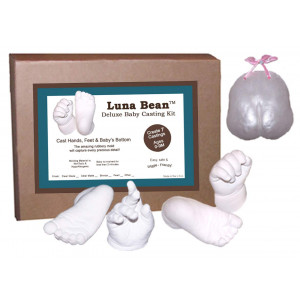 Luna Bean Deluxe 3D Prints Baby Casting Kit - Mold and Cast Infant Foot and Hand (Pearl)