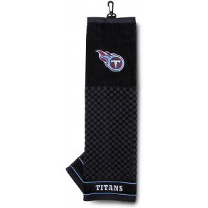 Team Golf NFL Tennessee Titans Embroidered Golf Towel, Checkered Scrubber Design, Embroidered Logo