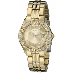GUESS Women's Stainless Steel Two-Tone Crystal Accented Watch
