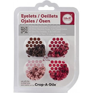 We R Memory Keepers 0633356415732 Eyelets and Washers Crop-A-Dile-Standard-Red (60 Piece)