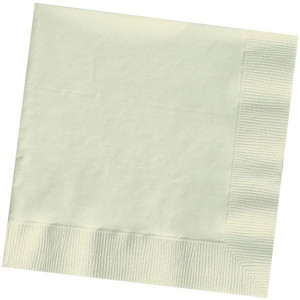 Creative Converting Touch of Color 2-Ply 50 Count Paper Lunch Napkins, Ivory