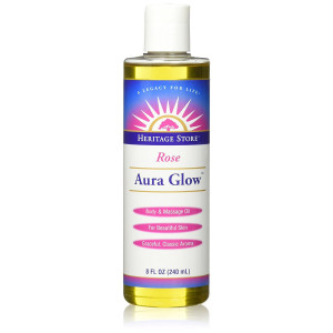 Aura Glow Massage Oil-Rose Heritage Store 8 oz Liquid