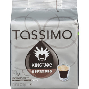 King of Joe Espresso Coffee T-Discs for Tassimo Brewing Systems (16 T-Discs)