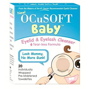 OCuSOFT Baby Eyelid and Eyelash Cleanser, Pre-Moistened Towelette, 20 Count