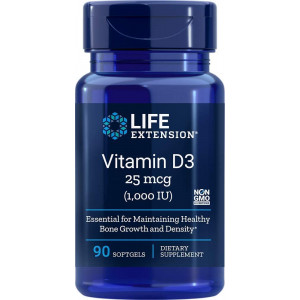 Life Extension Vitamin D3 1000 IU, 90 softgels
