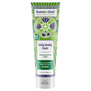 Human+Kind Family Remedy Cream - 8-in-1 Miracle Formula - For Irritated, Itchy, Dry, Cracked Skin, Stretch Marks, Scars, Razor Burn, Eczema, and Brittle Nails - Natural, Vegan Skin Care - 3.3 fl oz